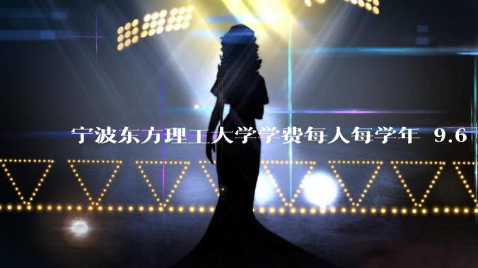 宁波东方理工大学学费每人每学年 9.6 万，为什么会这么贵？